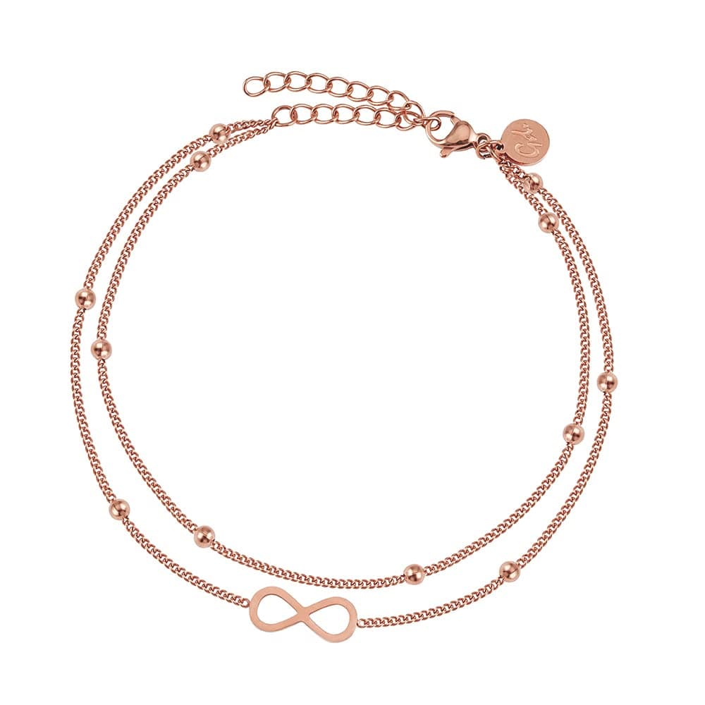 🌟 GD GOOD.designs Fußkettchen mit Unendlichkeitszeichen für Damen 🌟