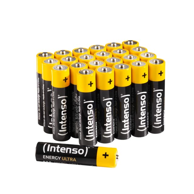 Intenso Energy Ultra AAA Micro LR03 Alkaline Batterien 24er Box 🟡⚫ AAA Micro 24er Box AAA Micro LR03 Single