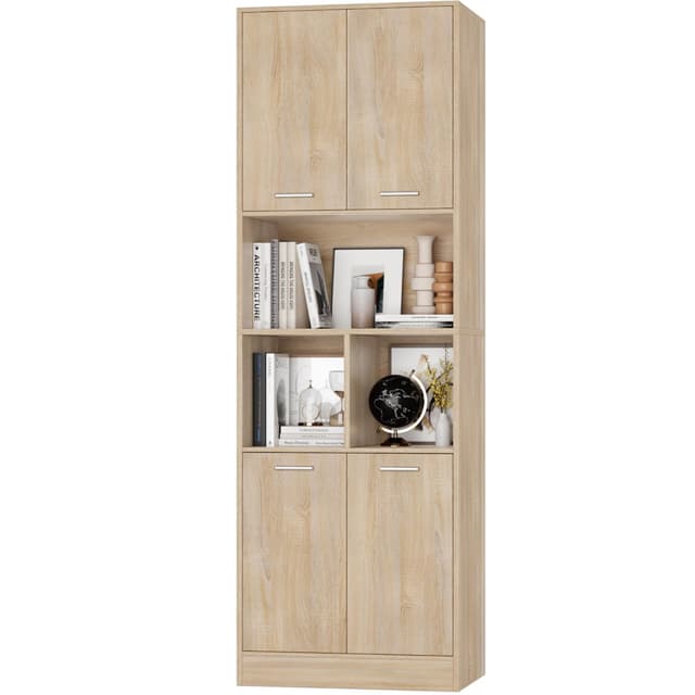 🚿 FirFurd Hoch Badezimmerschrank 180,5 x 60 x 40 cm (Eiche) 🛁