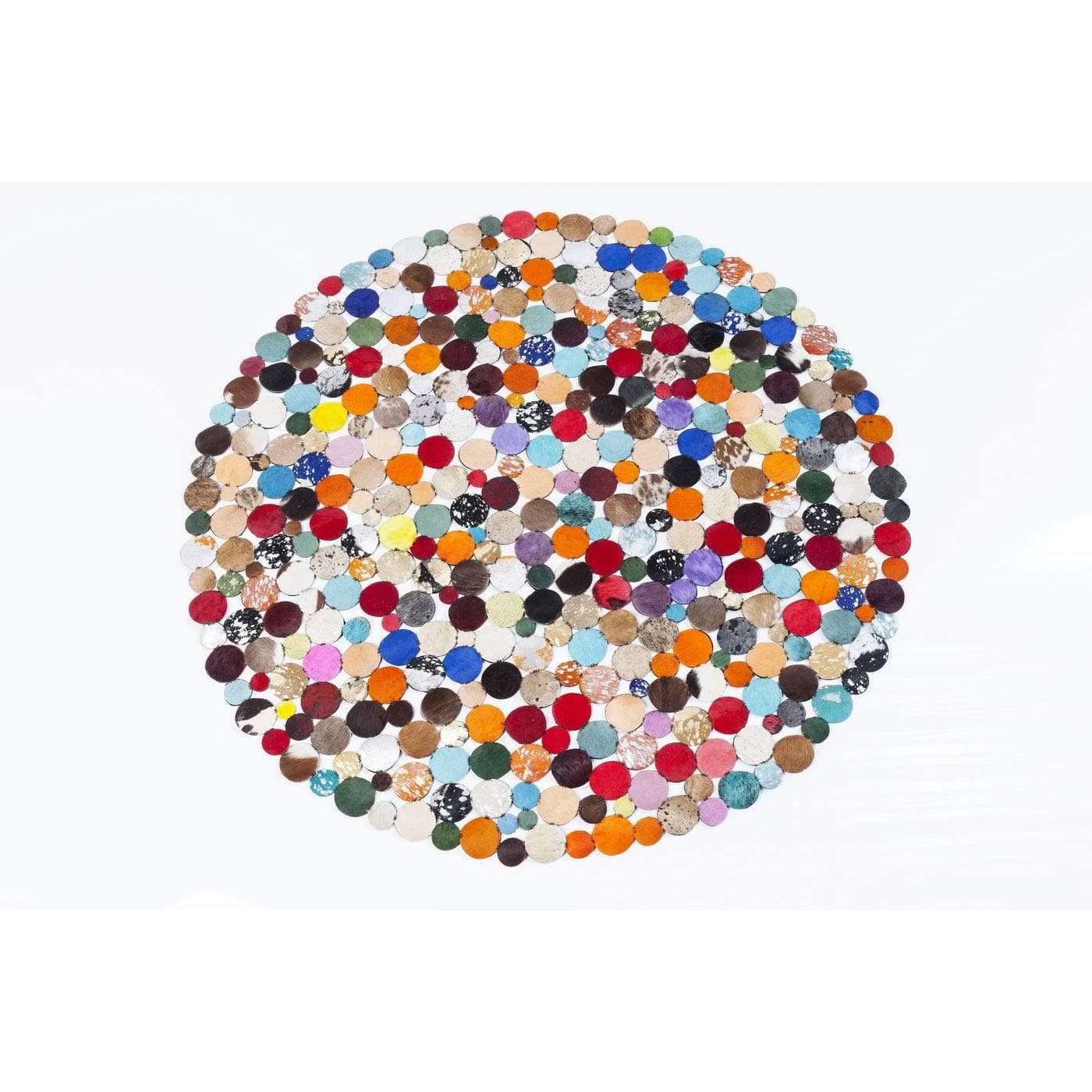 Kare Design Teppich Circle, Mehrfarbig, 150cm Durchmesser 🌈🐄
