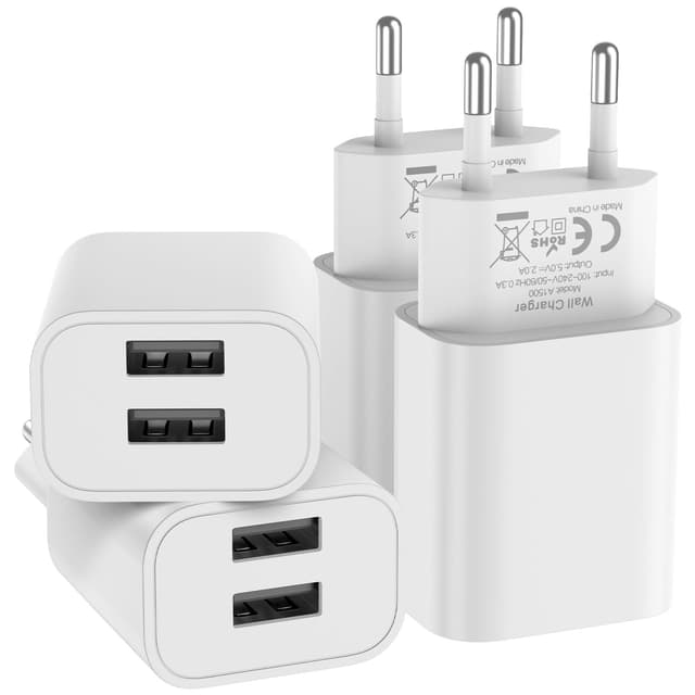 🔋📱 4er Pack USB Ladegerät für iPhone & Samsung - Premium-Leistung & Sicherheitsschutz