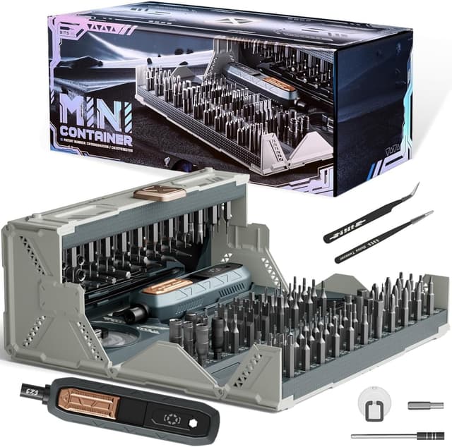 🔧 180 IN 1 Präzisions Elektro Schraubendreher Set - 3-Stufig verstellbares Drehmoment