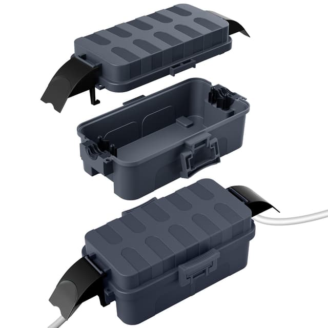 【2er Set】RESTMO IP55 wasserdichte Kabelbox - Grau 2 Stück