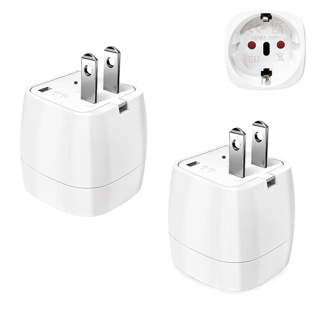 Vutizal 2 Stück Reiseadapter USA Japan China Adapter Steckdose 🌍🔌