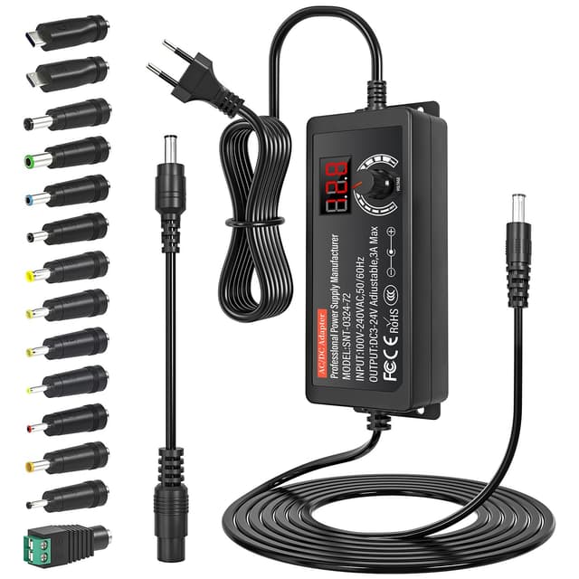 🔌🔋 RWSRW 3V-24V Universal Netzteil 3A 72W mit Digitalanzeige und 14 Tipps