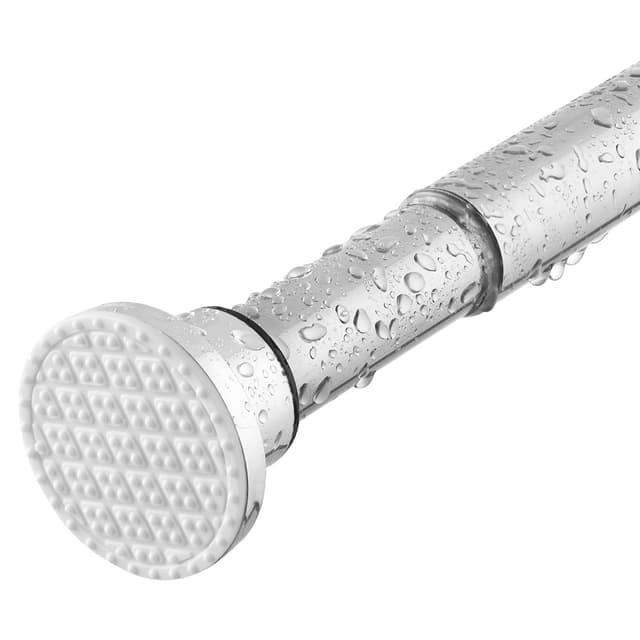 Teleskopstange 70-255CM Duschvorhangstange ohne Bohren Silber