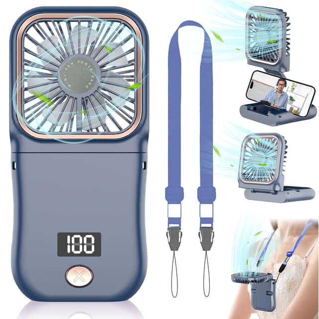 Kouric Mini Ventilator für Unterwegs - Handventilator Akku Aufladbar