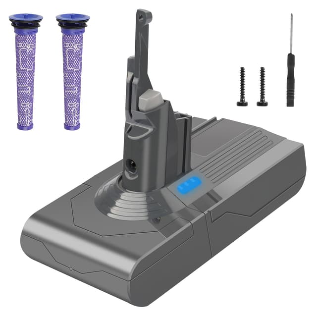 Waitley 6000mAh Ersatzakku für Dyson V8 Akku - Für Dyson SV10 V8 Absolute Animal Motorhead Fluffy Slim Fluffy Total Clean Extra