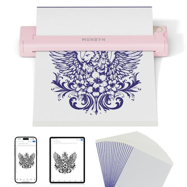 🖨️ MUNBYN Tattoo Drucker Bluetooth, Stencil Drucker, Tattoo Printer Thermodrucker