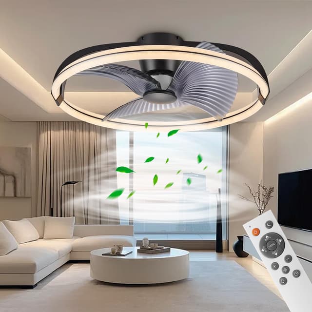 BKZO 73CM Moderne LED-Deckenleuchte mit Ventilator 🌬️💡