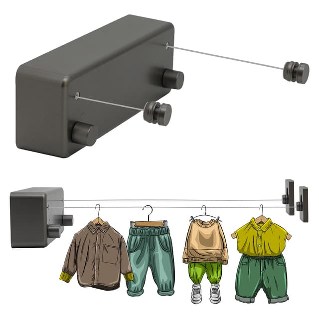🌟 Super Deal! MUYIRTED 2x4.2M Wäscheleine Zum Ausziehen 🧺🪣