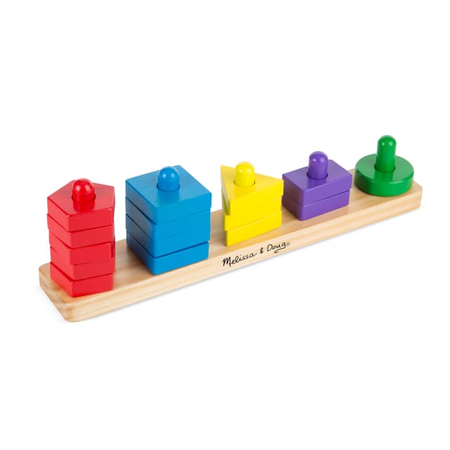 🌟Melissa & Doug Stapel- und Sortierbrett | Holzspielzeug für Kinder🌈