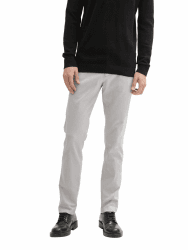 👖 TOM TAILOR Herren Slim Fit Chino Hose - Artemis Grey Zig Zag Structure
