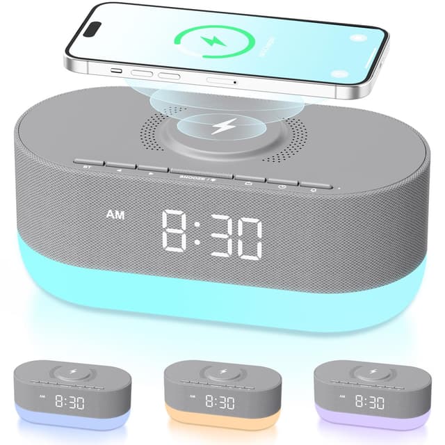 🌅📻 DOUMOSH Digitaler Radiowecker mit Kabelloser Ladestation, Bluetooth Wecker - Entspanntes Aufwachen!