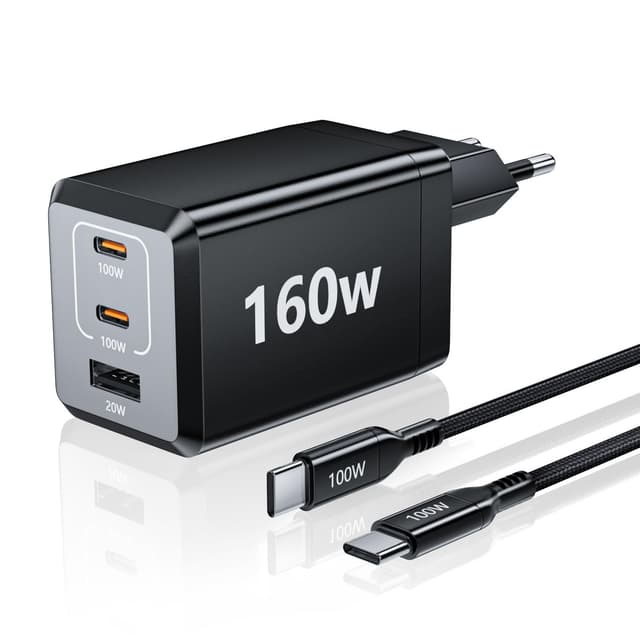 🔋 HSSNS 160W USB C Ladegerät: 3-Port PPS Schnellladegerät 🌟