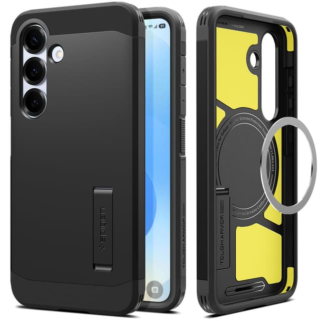 📱🔒 Spigen Tough Armor (AI) MagFit Hülle für Samsung Galaxy S25 - Schwarz