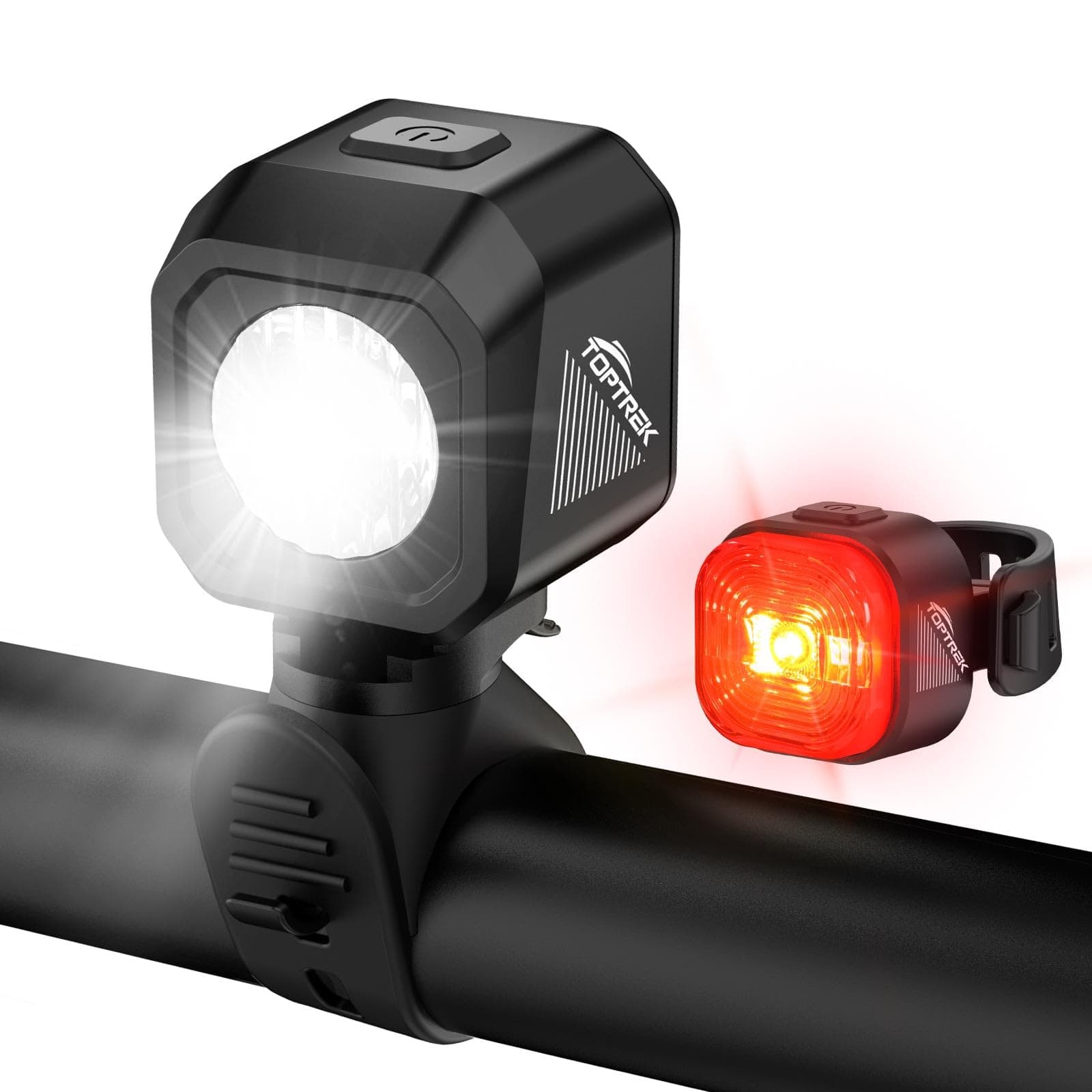 🚴‍♂️🔦🌧️ toptrek Fahrradlicht Set USB Aufladbar - StVZO zugelassen und wasserdicht