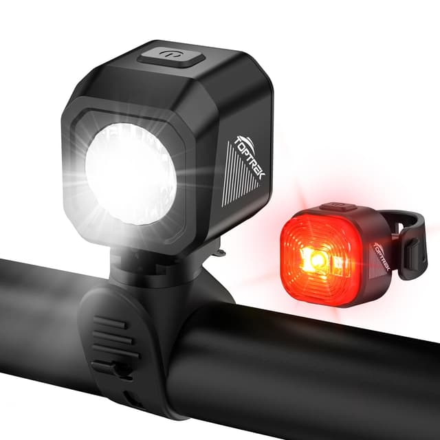 🚴‍♂️🔦🌧️ toptrek Fahrradlicht Set USB Aufladbar - StVZO zugelassen und wasserdicht