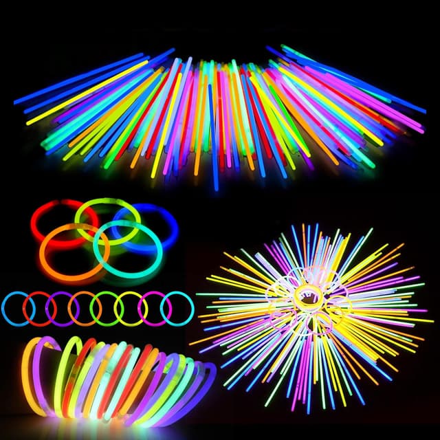 🎉 Kangtaixin Knicklichter Party Set für Kinder - 100 Leuchtstäbe mit 100 Verbindern 🎈