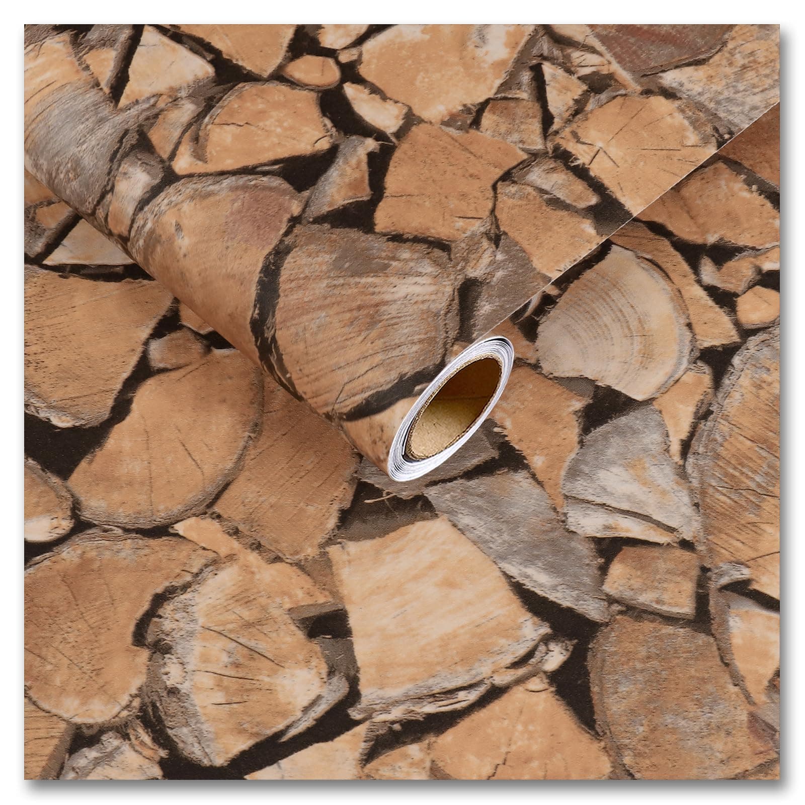 🌟 Rustikale Holzoptik Tapete Orange 30cm x 900cm 3D Effekt 🏡