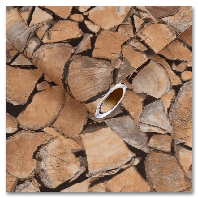 🌟 Rustikale Holzoptik Tapete Orange 30cm x 900cm 3D Effekt 🏡