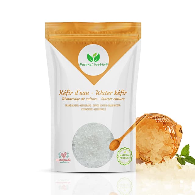 🌿 Natürlicher Probio® Wasserkefir Starter Set + Anleitung, Rezept, Tipps, E-Book & Kundenservice