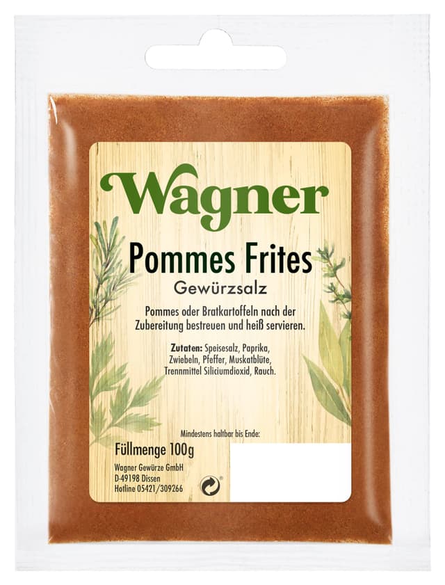 Wagner Gewürze Pommes Frites Gewürzsalz, 100 g 🍟🧂