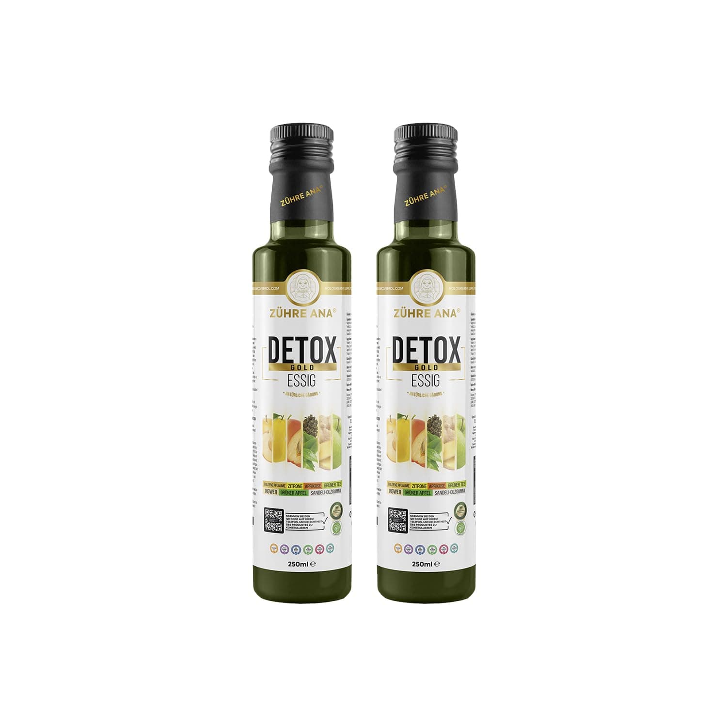 🌿🌟 Zühre Ana Detox Gold-Essig - Natürlich fermentierter Essig für Gewichtsmanagement & Entgiftung - Reduziert oxidativen Stress