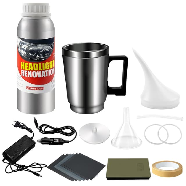 🚗 Yanxinanty Scheinwerfer Aufbereitung Set 🌟 200ml Auto Scheinwerfer Politur Set