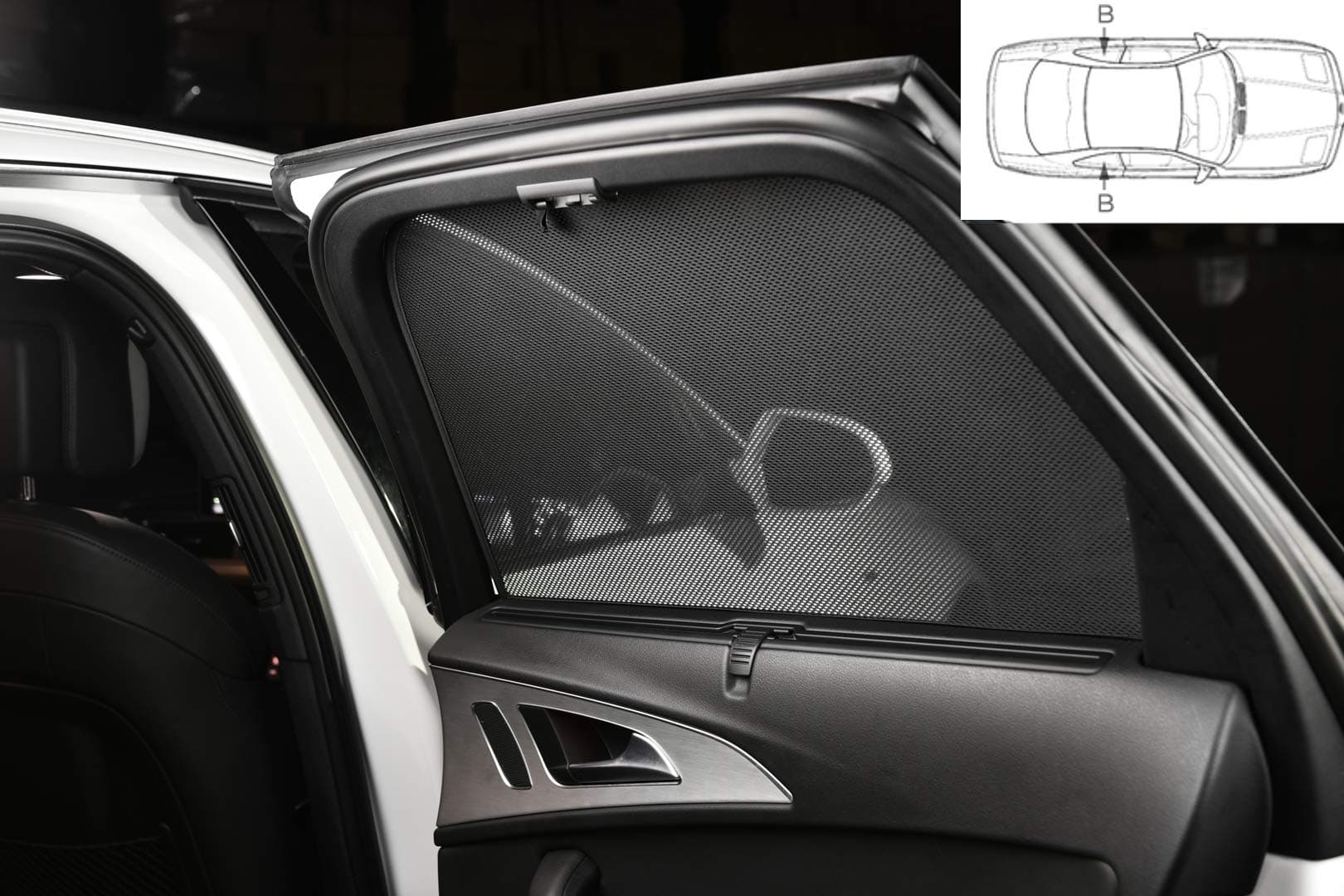 🚗🌞 Satz Car Shades für BMW X5 (G05) 2018- in Schwarz 🌟