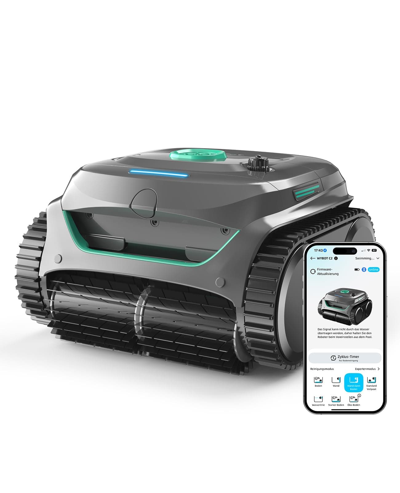🏊‍♂️💦 WYBOT C2 Poolroboter Akku Boden und Wand für Einbaupools bis 150㎡ 🌟