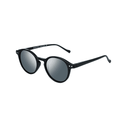 🕶️ ZENOTTIC Sonnenbrille Polarisiert Rund Retro Klassisch UV 400 Schutz Vintage Rahmen für Herren Damen Matt Schwarz + Grau