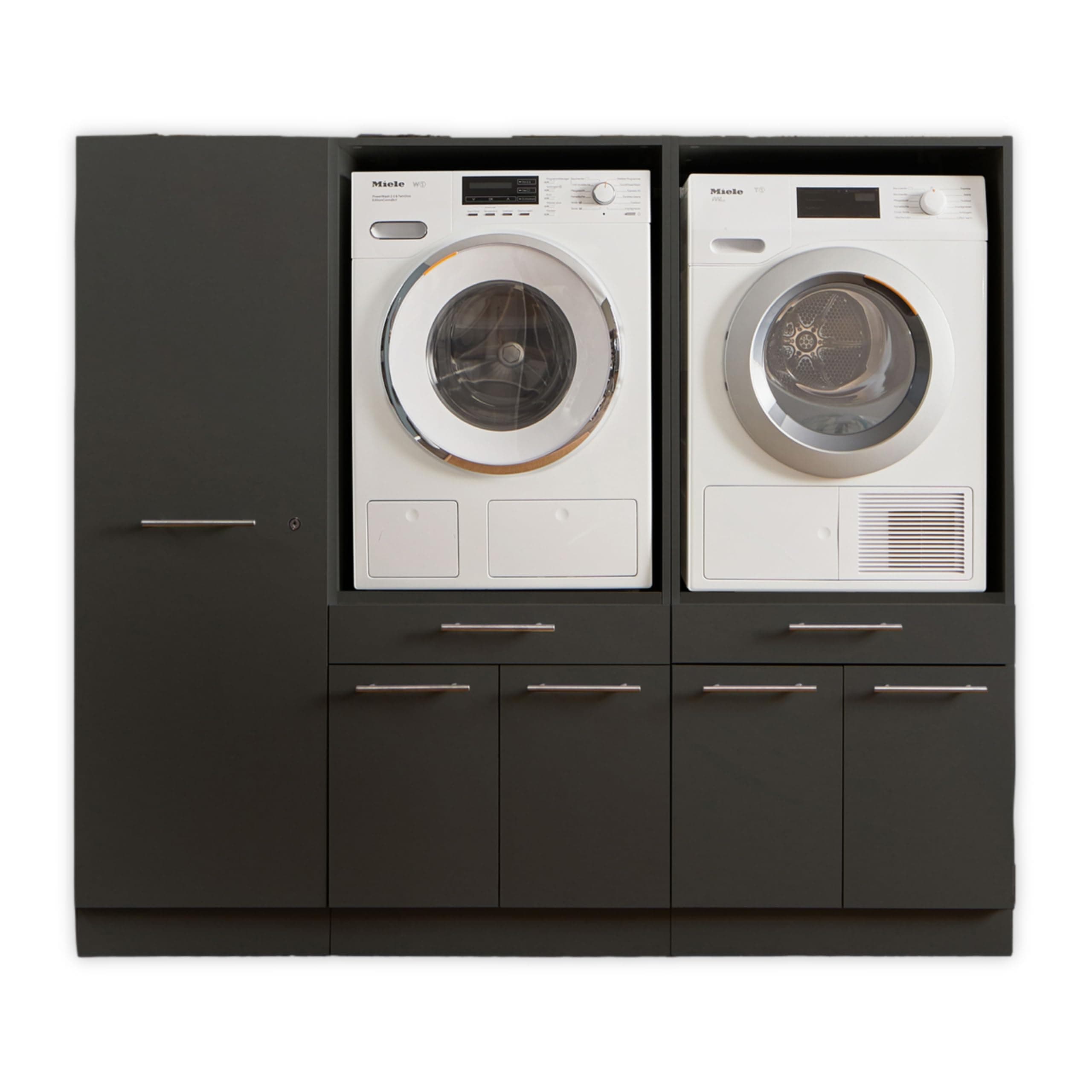 🌟 LAUNDREEZY-Angebot: 2x Waschmaschinenschrank und Mehrzweckschrank in Anthrazit 🌟