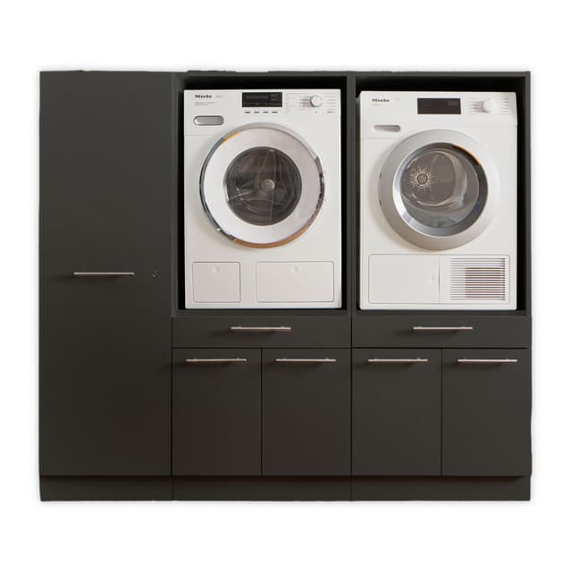 🌟 LAUNDREEZY-Angebot: 2x Waschmaschinenschrank und Mehrzweckschrank in Anthrazit 🌟
