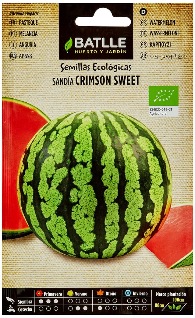 🍉 Bio Samen - Wassermelone Crimson Sweet (60 Samen - Bio) 🌱🍉