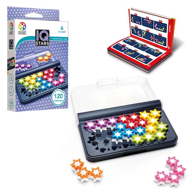 🧩🌟 Smart Games - IQ Stars: Puzzle-Spiel mit 120 Herausforderungen, 8+ Jahre