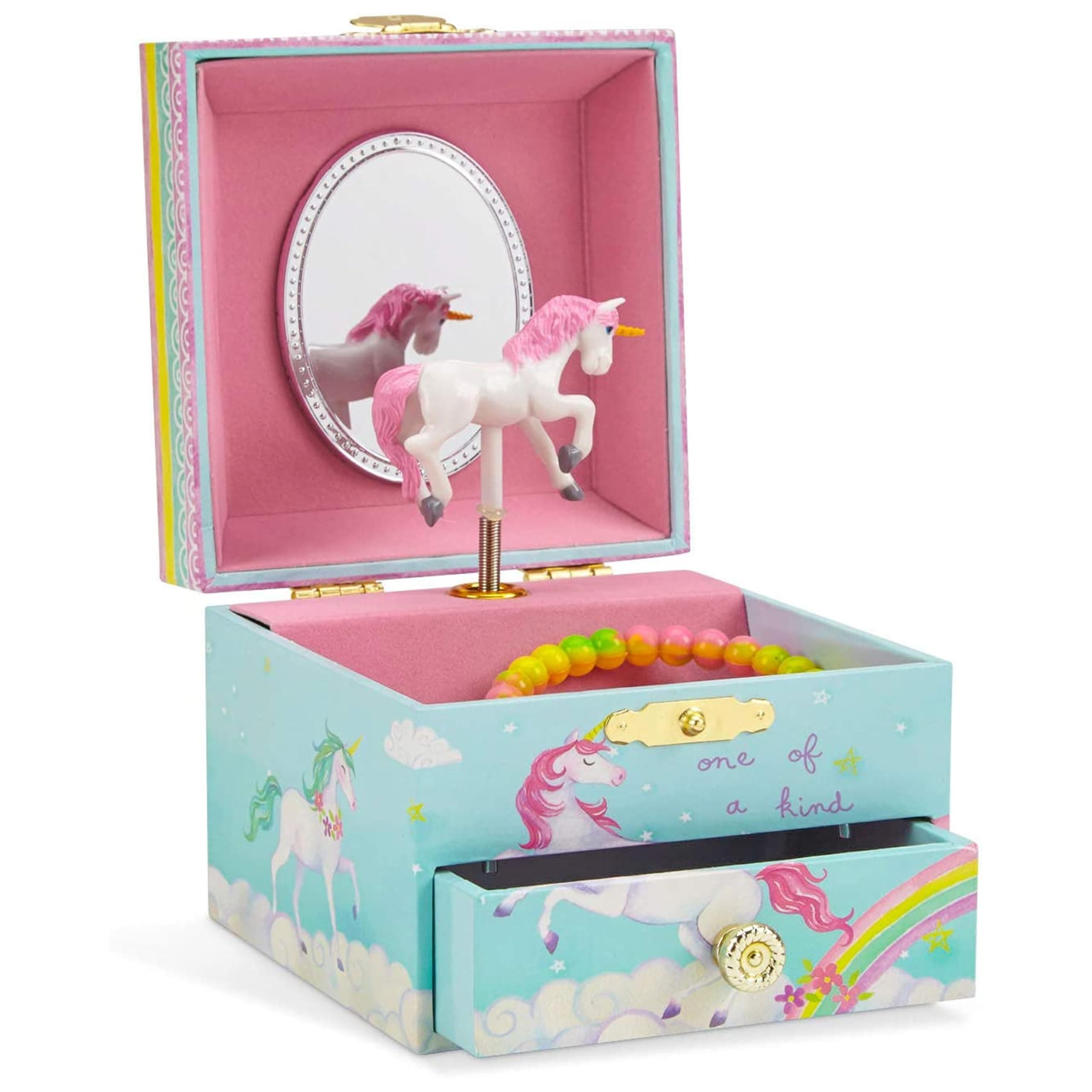 Jewelkeeper Schmuckkästchen Mädchen mit Drehendem Einhorn 🦄🌈