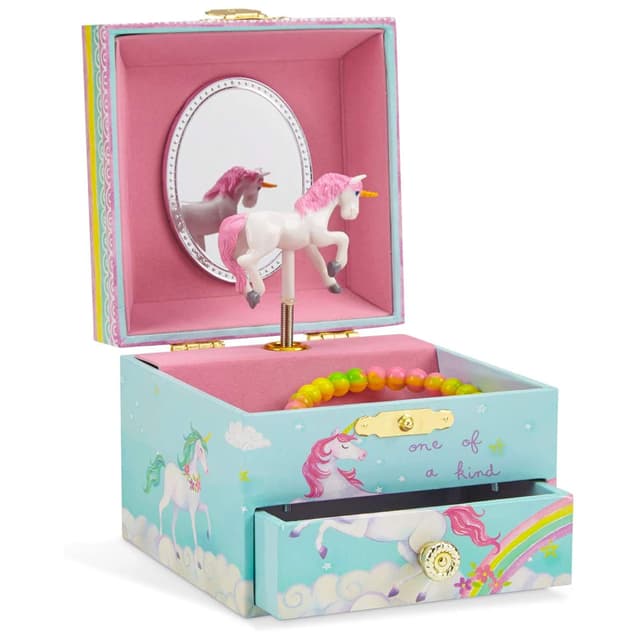 Jewelkeeper Schmuckkästchen Mädchen mit Drehendem Einhorn 🦄🌈