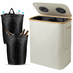 SYLANDO 140L Pfandflaschen Sammelbehälter mit Deckel & XXL Tragetaschen 🌿🛡️
