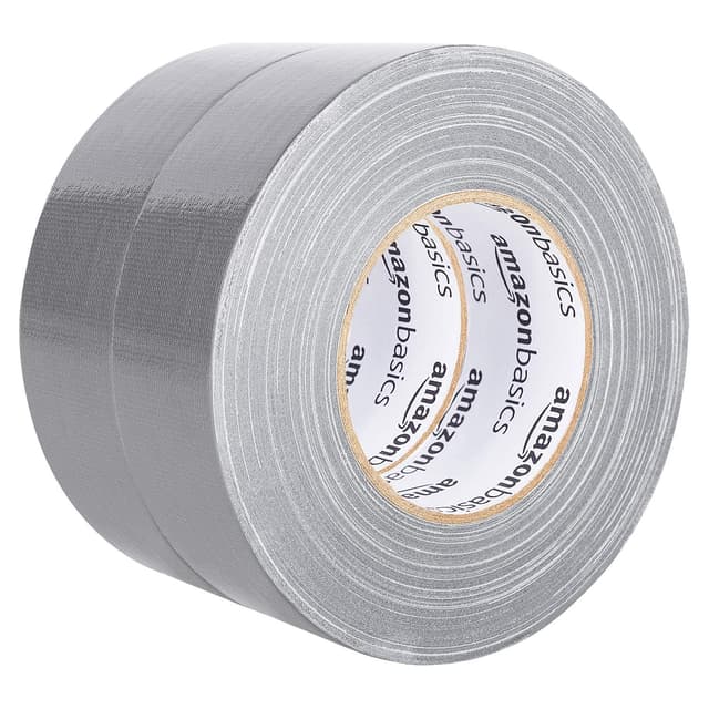 Amazon Basics Paketband Rollen, 2 Stück, 5.1 cm x 55 m, Silberfarben Allzweck-Panzerband 54.8 m 📦