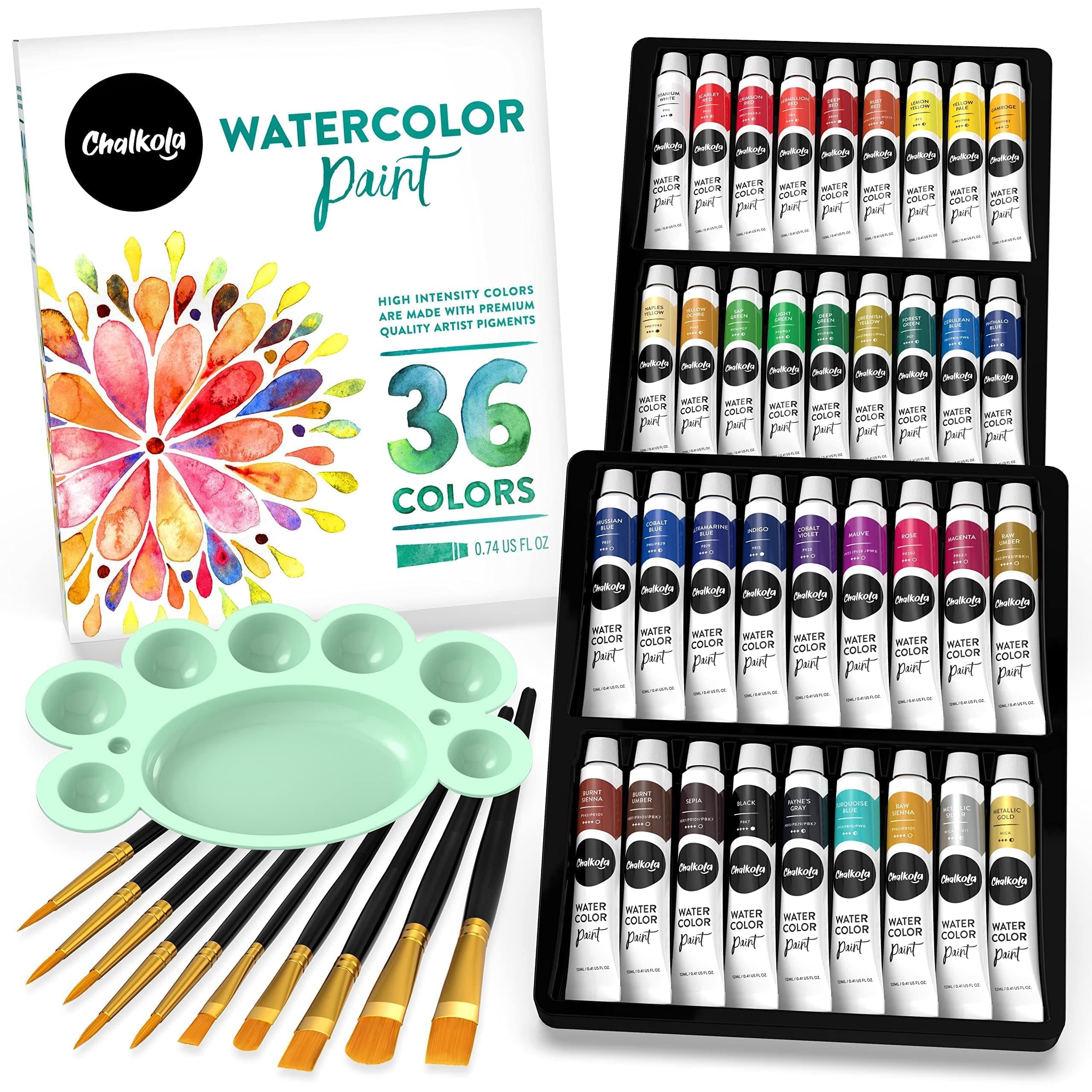 Chalkola Aquarellfarben-Set für Anfänger und Profis 🎨 | 36 Wasserfarben Set