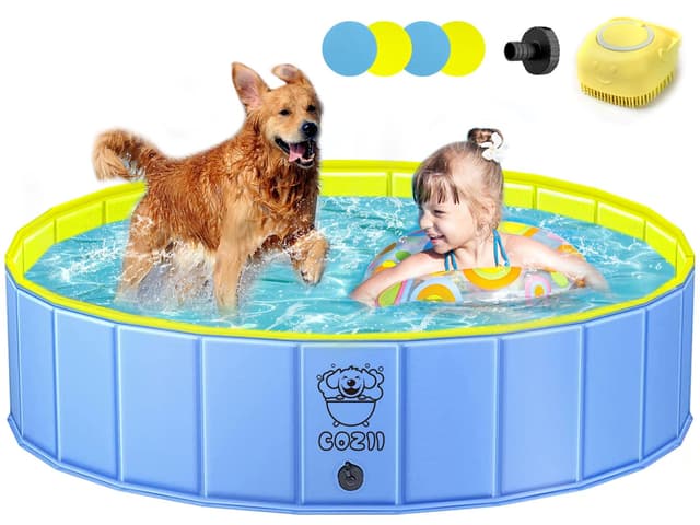 🐶🏊‍♂️ COZII Hundepool, 120 x 30cm Hundepool für Große & Kleine Hunde 🐾