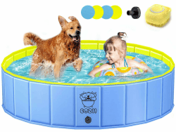 🐶🏊‍♂️ COZII Hundepool, 120 x 30cm Hundepool für Große & Kleine Hunde 🐾 Angebot bei HelloDeals