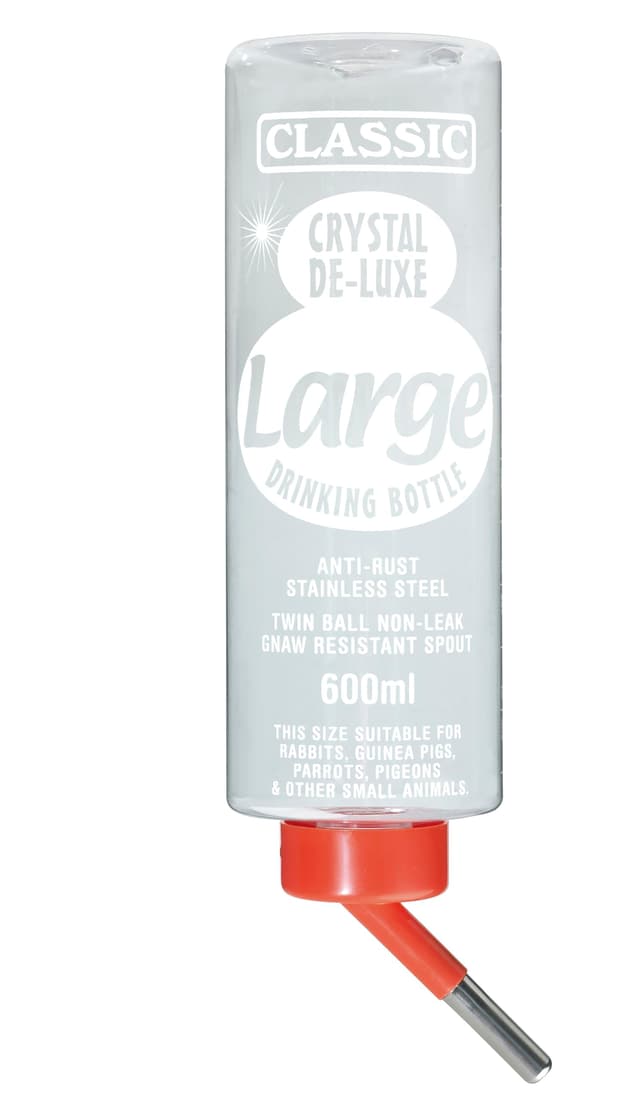 🐰🥤 Kerbl Kaninchen Tränke Trinkflasche Classic de Luxe für Hamster - 600 ml Nagertränke 🐹💧