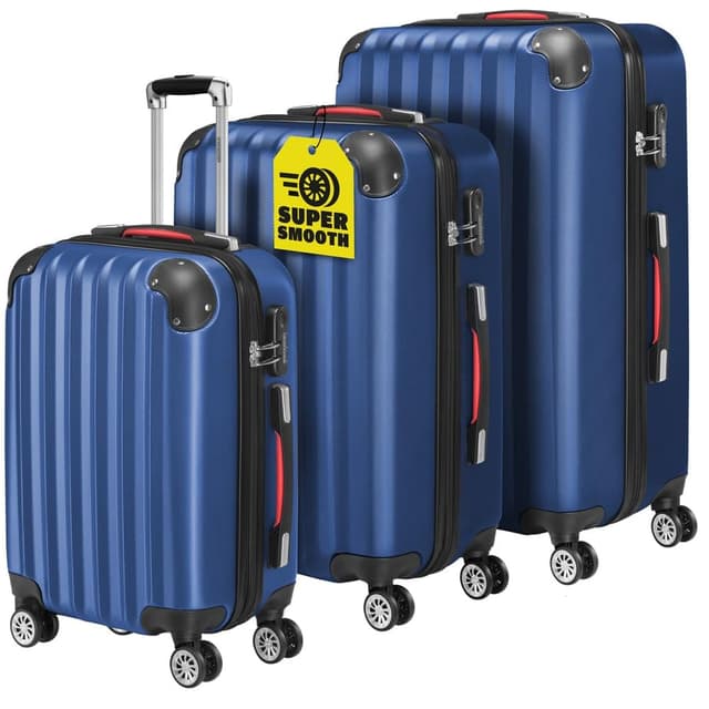 Monzana® 3tlg. Kofferset Baseline Hartschalen Koffer M-L-XL 🧳🔒