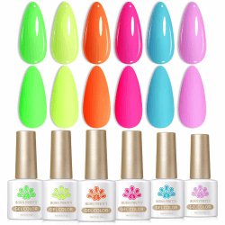 BORN PRETTY UV Nagellack Neon Set - Sommerfarben 6PCS Angebot bei HelloDeals