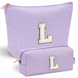 Personalisierte Kosmetiktasche für Damen und Mädchen 💄🎁 - Geburtstagsgeschenk für Frauen in Lila Buchstaben Angebot bei HelloDeals