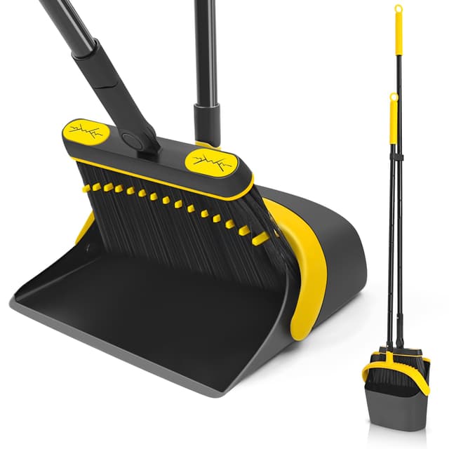 JEHONN Besen und Kehrschaufel Set mit Langem Stiel 138 cm 🧹🏠