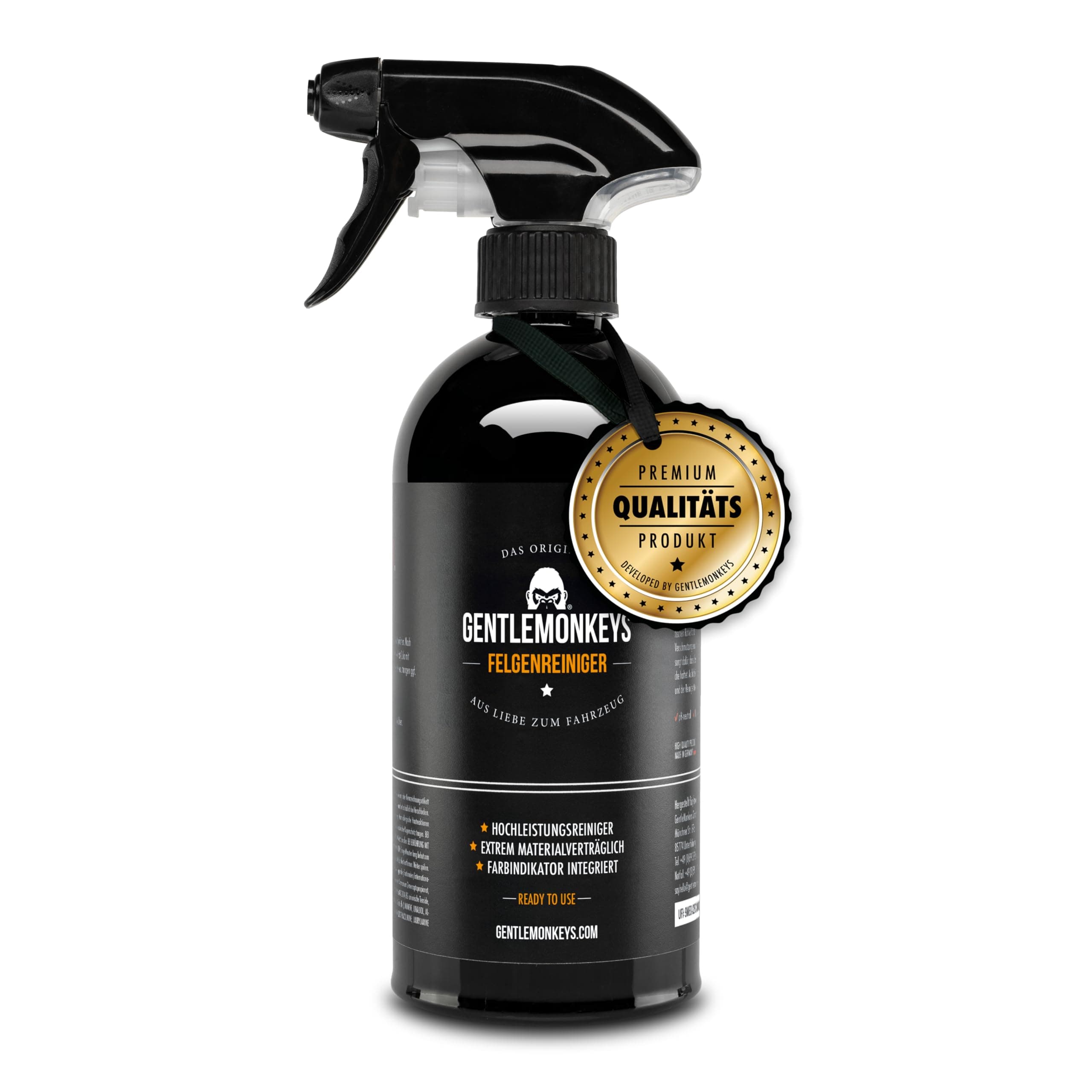 🚗 GENTLEMONKEYS Felgenreiniger (500ml) - Hochleistungs-Felgenreiniger für Alu- & Stahlfelgen