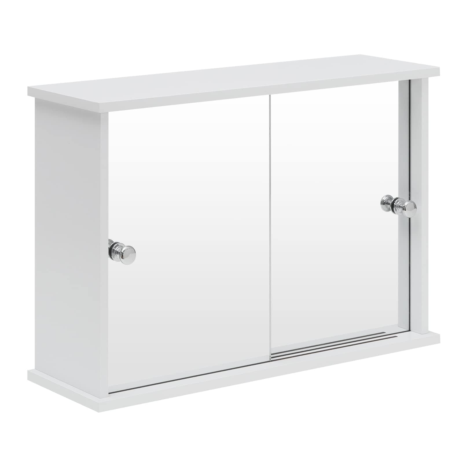 🌟 EUGAD Spiegelschrank für Badezimmer 🚿 Hängeschrank Badschrank Spiegel mit Ablage Schminkschrank aus Holz 55 x 36 x 14 cm weiß